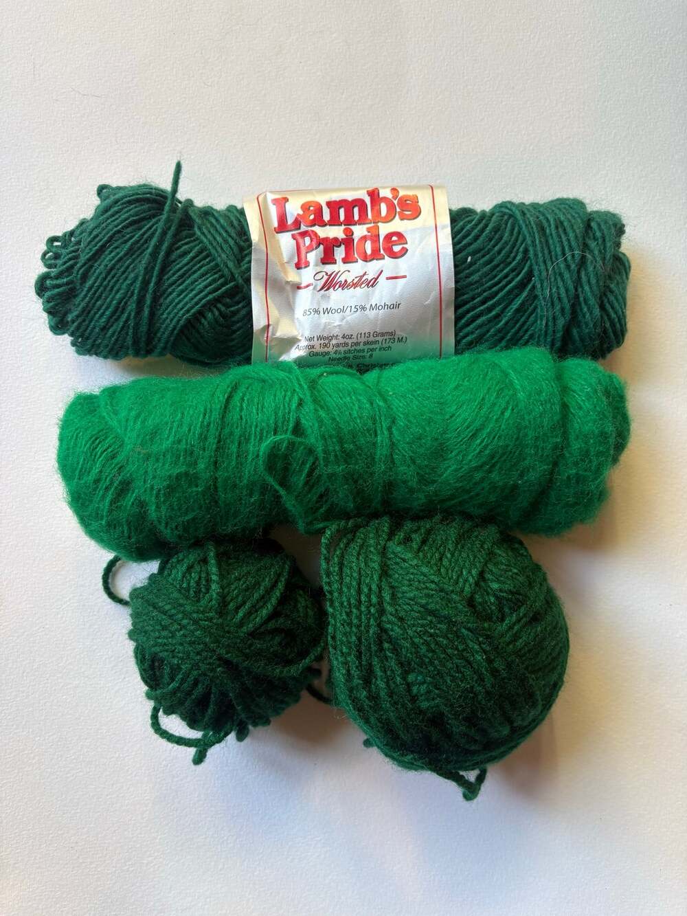 Beautiful Destash Yarn Lot - Green Palette